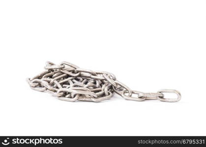 metal chain on white background