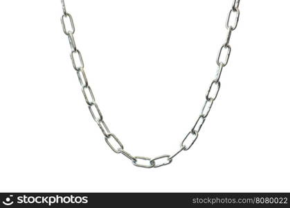 metal chain on white background