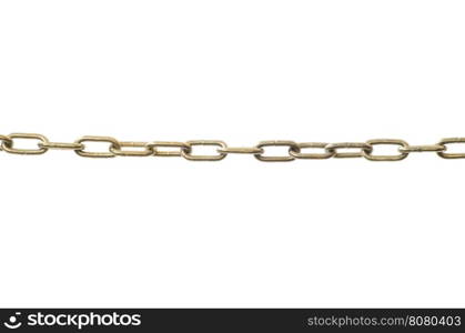 metal chain on white background