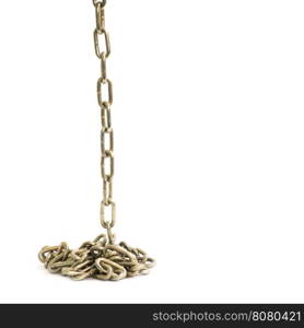 metal chain on white background