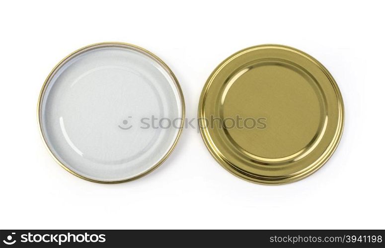 metal cover for closing of glass jars. The image on a white background. with clipping path