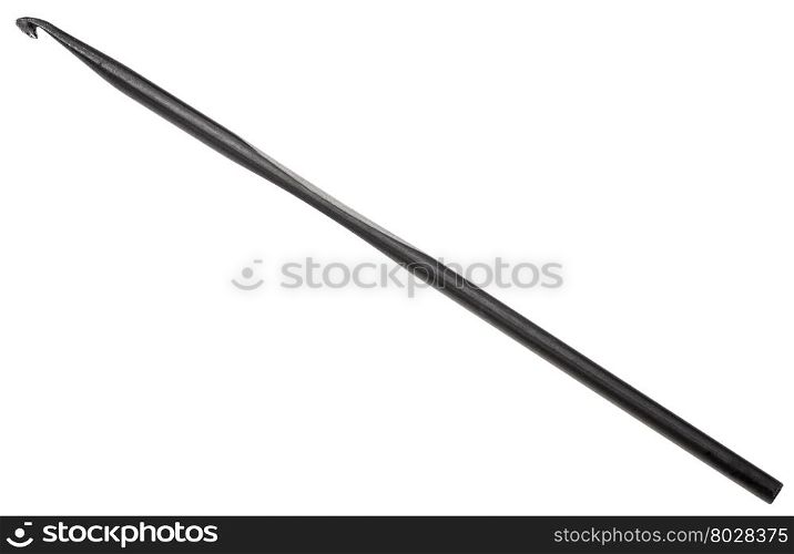 metal crochet hook isolated on white background