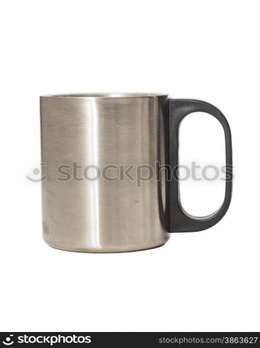 metal cup isolated on white