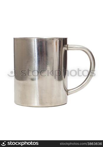 metal cup isolated on white