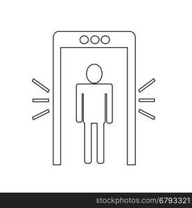 Metal detector icon illustration design