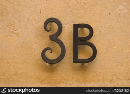 Metal door number