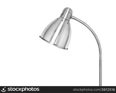 Metal floor lamp isolated on white background
