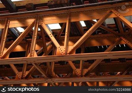 Metal framework of a bridge