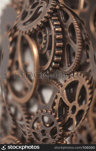 Metal gear wheels background