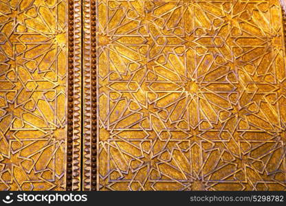 metal grey morocco in africa the old wood facade home and rusty safe padlock