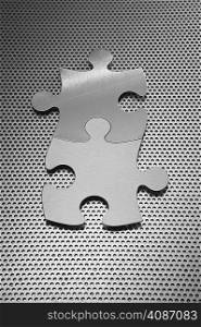 Metal jigsaw puzzle pieces