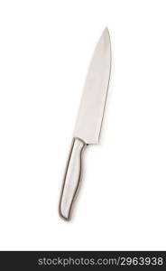 Metal knife isolated on the white background