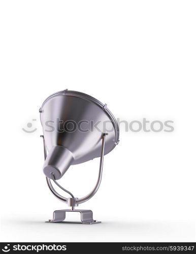Metal lamp over the white background 3d render
