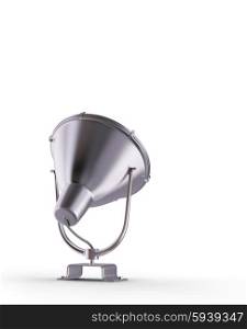 Metal lamp over the white background 3d render