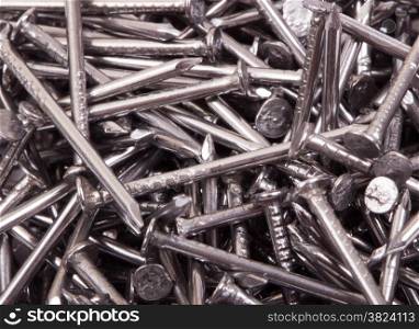 Metal nails background