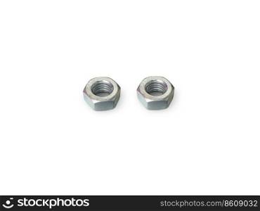 Metal nut isolated on white background