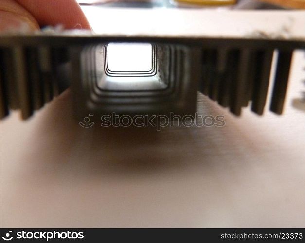 metal object on a white background