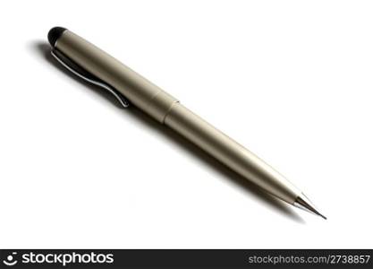 Metal pencil isolated on white background