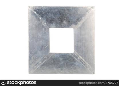 metal photo-frame isolated on white background