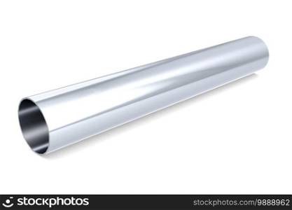 Metal pipes isolated on white background, 3D rendering