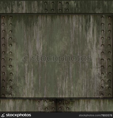 metal plate. a large image of old metal plate with marks and slime