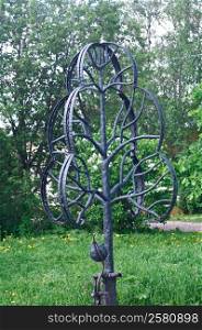 metal sculpture of a treeVologda city, Russia