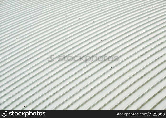 Metal sheet roof curve building.