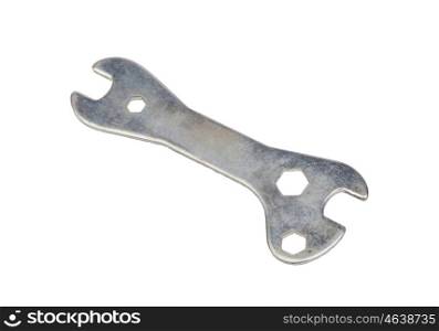 Metal silvered tool isolated on white background