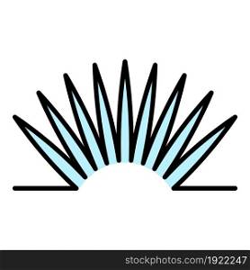 Metal spring icon. Outline metal spring vector icon color flat isolated on white. Metal spring icon color outline vector