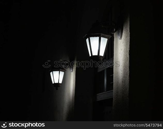 metal streetlight. Arabic metal streetlight