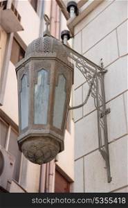 metal streetlight. Traditional Arabic metal streetlight