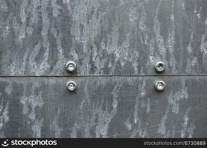 Metal structure with the shaped pattern. A close up