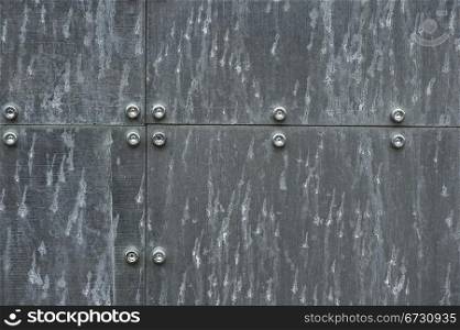 Metal structure with the shaped pattern. A close up