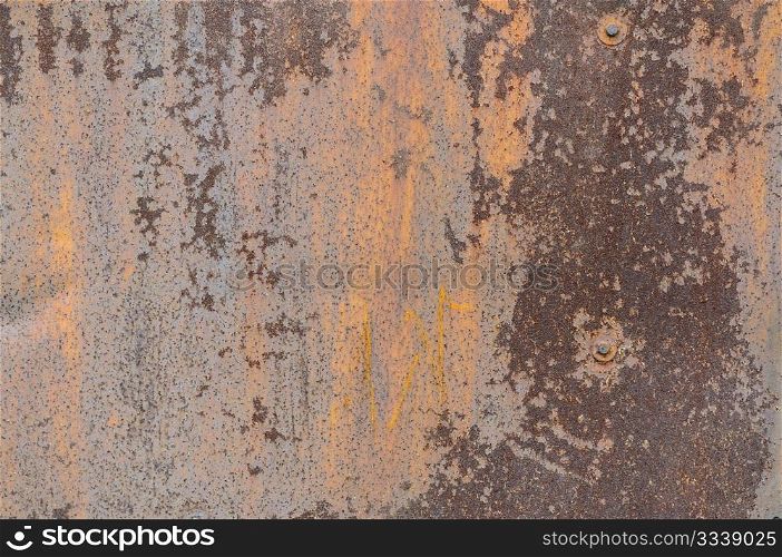 metal surface with a shabby old paint