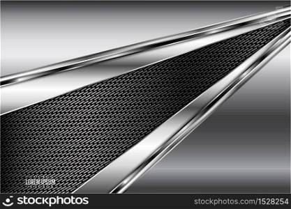 Metal technology background with grey and silver dark space vector illustration