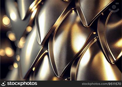 Metal texture silver and gold glossy abstract background. Generative AI design. Metal texture silver and gold glossy abstract background. Generative AI