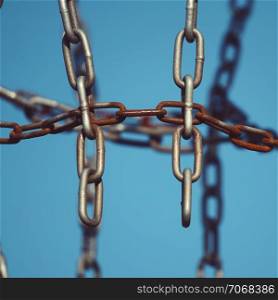 metallic chain net