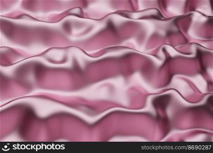 Metallic pink cloth texture as abstract background. Pink metallic wave liquid background. Glamour satin lava texture 3D rendering. Metallic pink cloth texture as abstract background. Pink metallic wave liquid background. 3D rendering