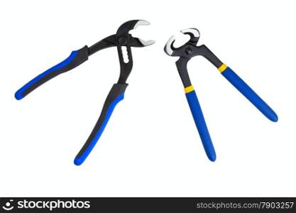 metalwork pincers isolated on a white background