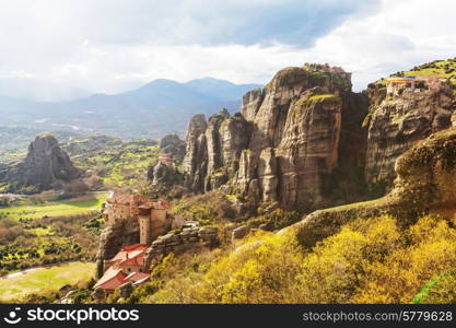 Meteora monasteries in Greece.