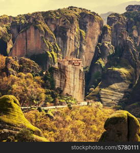 Meteora monasteries in Greece.