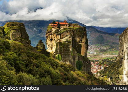 Meteora monasteries in Greece. Instagram filter.