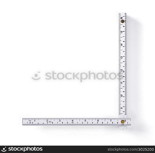meter ruler isolated on white background