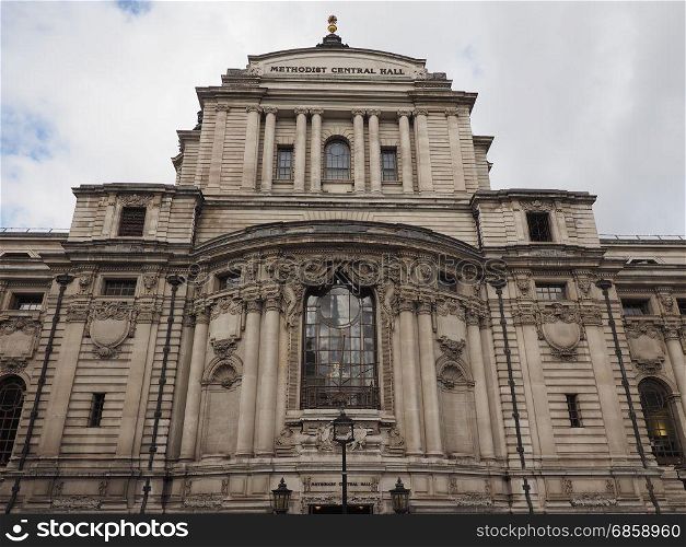 Methodist Central Hall in London. Methodist Central Hall (aka Central Hall Westminster) church in London, UK
