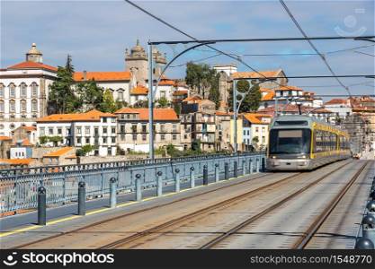Metro in Porto, Portugal in a beautiful summer day