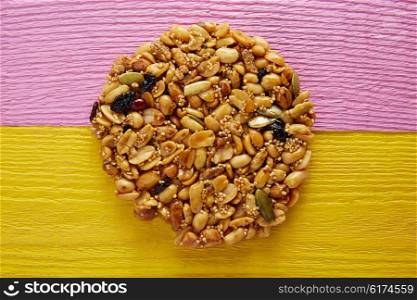 Mexican candy sweet Palanqueta with peanuts crunchy and amaranth seeds