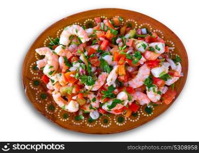 Mexican Ceviche recipe with shrimp seafood from Caribbean