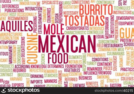 Mexican Food and Cuisine Menu Background with Local Dishes. Mexican Food Menu