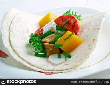 Mexican food dish Chipotle Squash Tacos