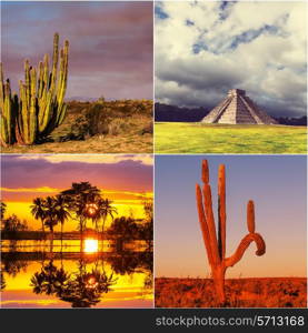 Mexican landscapes collage